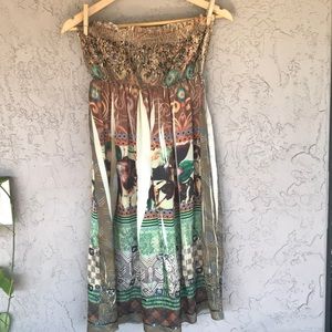 Strapless summer dress